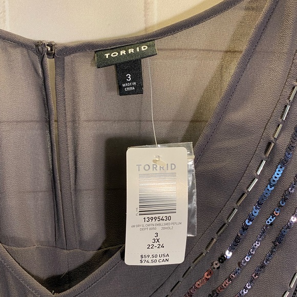 Torrid new size 3X gray cami top - Picture 2 of 6